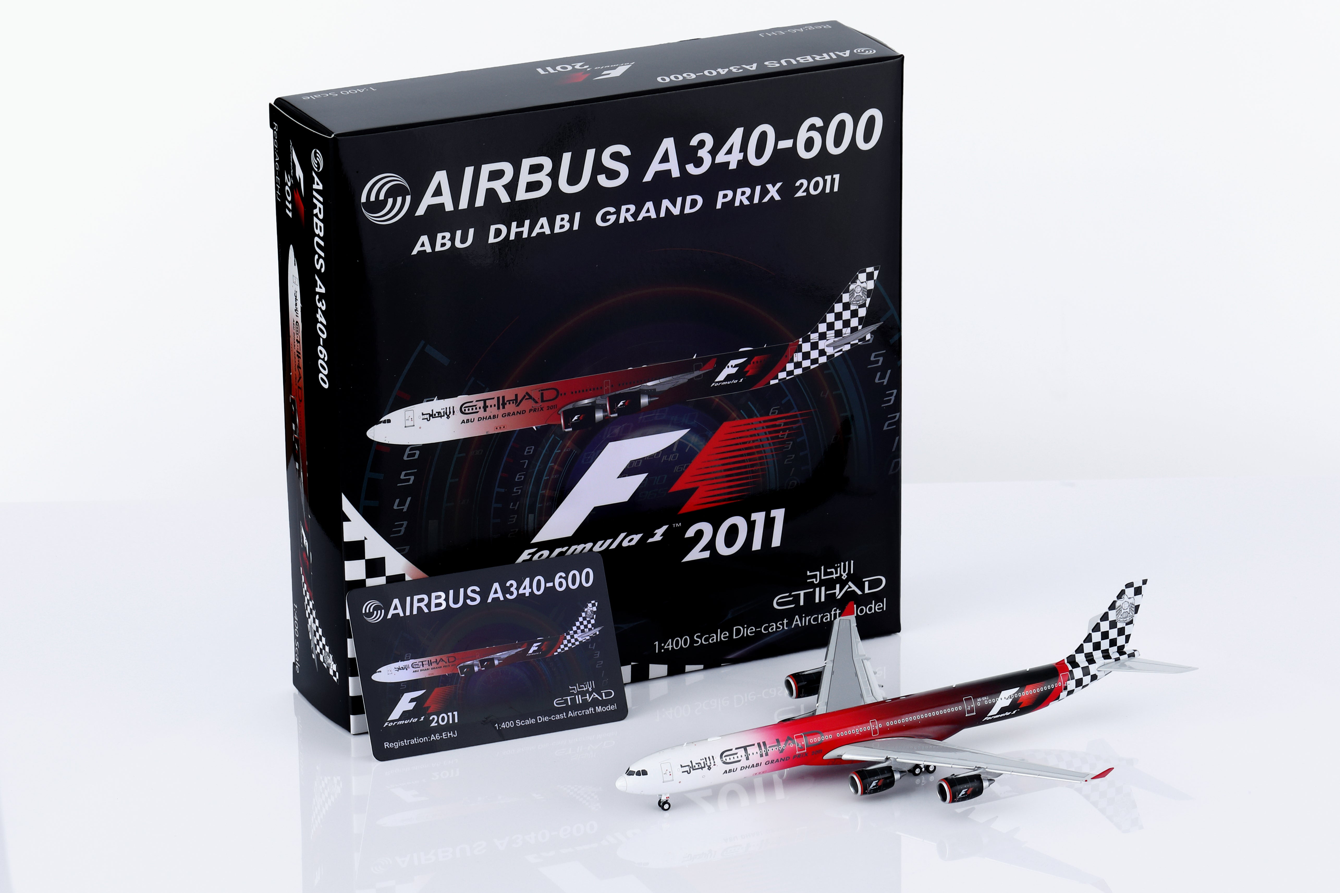 1/400 Etihad Airways A340-642 A6-EHJ "Abu Dhabi GP 2011" HY346095F Flaps Down - cover